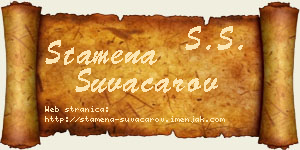 Stamena Suvačarov vizit kartica